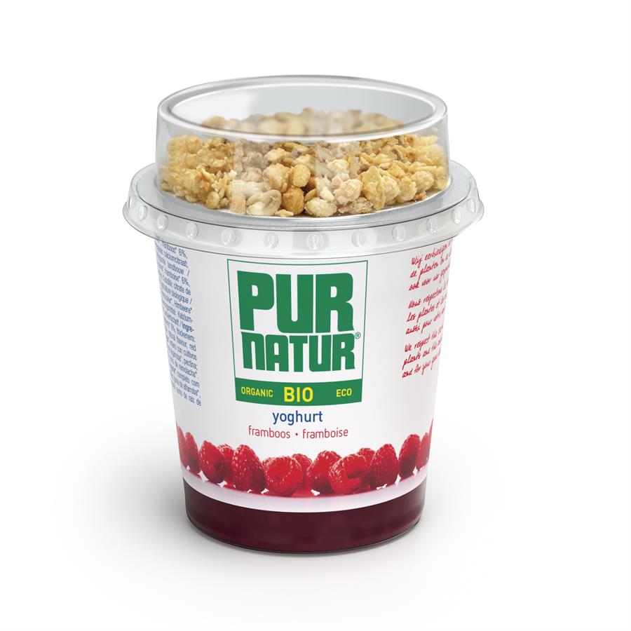 PURNAT Yaourt snack framboise/muesli160g