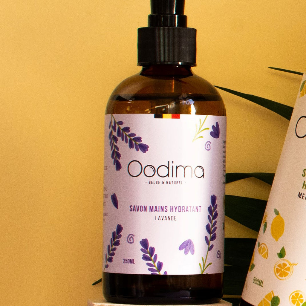 Savon liquide SAF (saponifié à froid) bouteille en verre The Good Soap - 250ml - Lavande