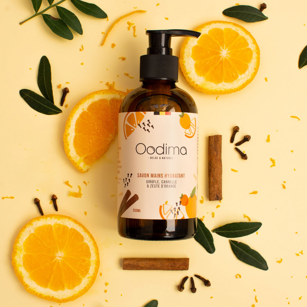 Savon liquide SAF (saponifié à froid) bouteille en verre The Good Soap - 250ml - Cannelle/Orange/Girofle