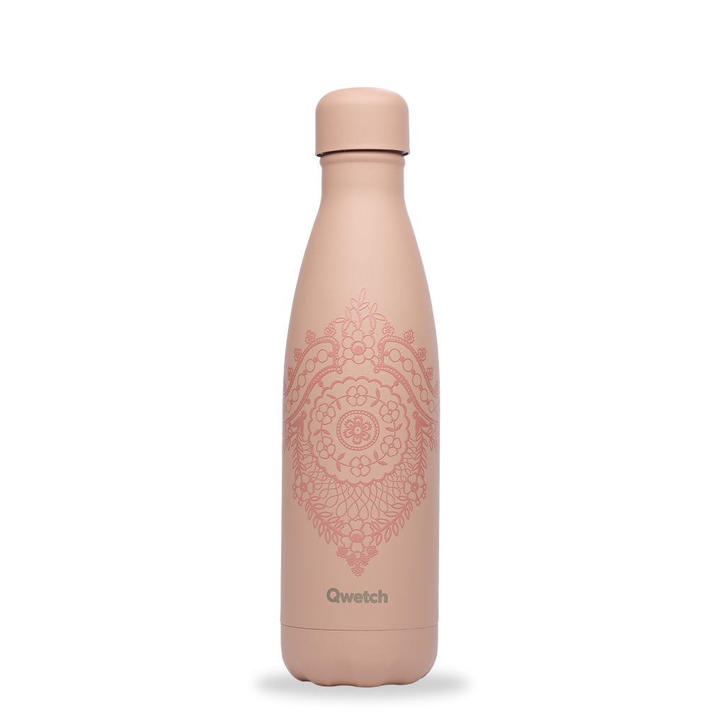 Bouteille isotherme ALBERTINE vieux rose 500ml Qwetch