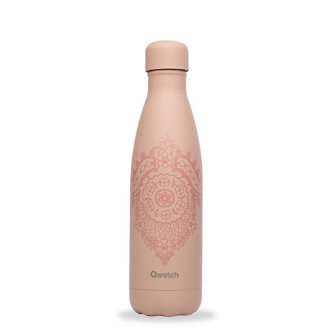 Bouteille isotherme ALBERTINE vieux rose 500ml Qwetch