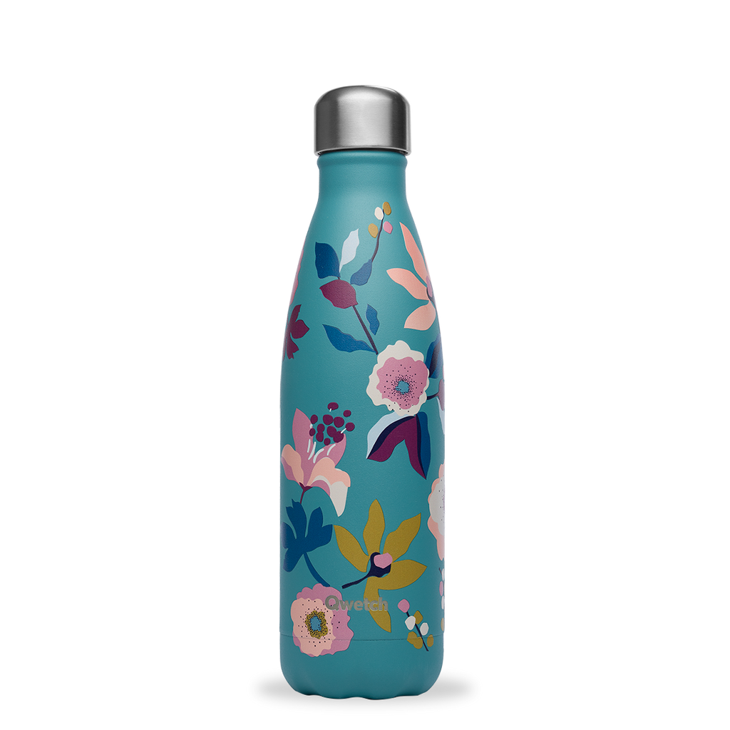 Bouteille isotherme BOHEME bleue 500ml Qwetch