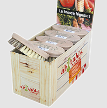 Brosse à légumes en bois FSC