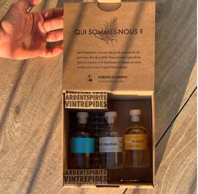 Pack cadeau Ardent (trio rhum, gin, pastis)