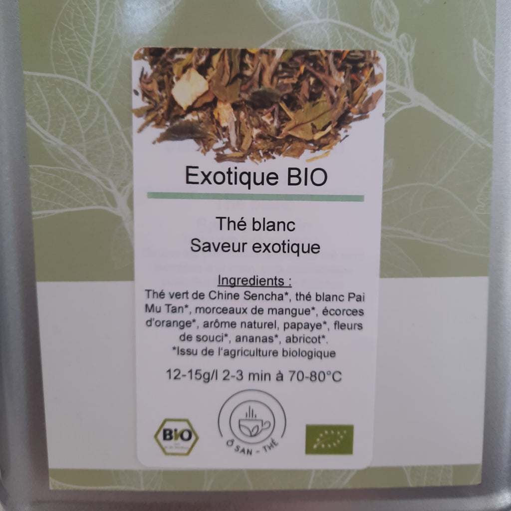 Thé blanc "Exotique" BIO  by Ô-San-Thé (par 100g)