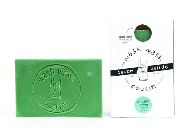 Savon solide menthe verte  "Wash Wash Cousin"