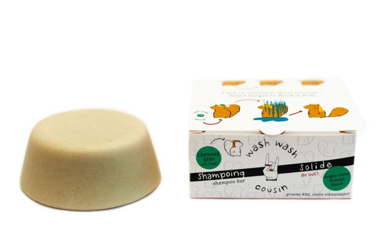 Shampoing solide pour cheveux gras "Wash Wash Cousin"