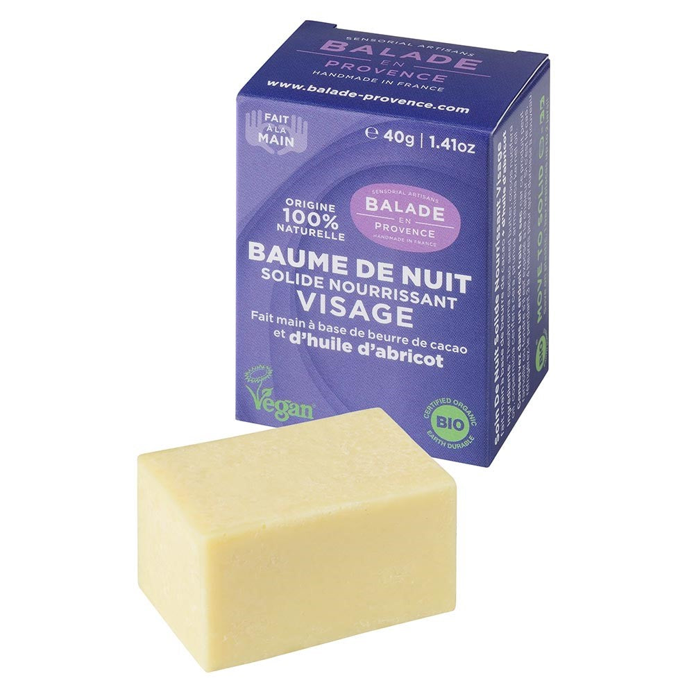 Baume de nuit solide nourrissante visage - 40g