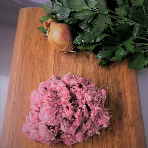 Hachis porc et boeuf  par 100g (13.5€/kg)