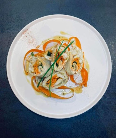 Wraps Chicken "chez viva" (poulet épicé, carottes)