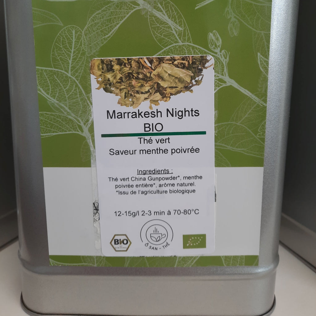 Thé vert à la Menthe poivrée "Marrakesh" BIO by Ô-San-Thé (par 100g)