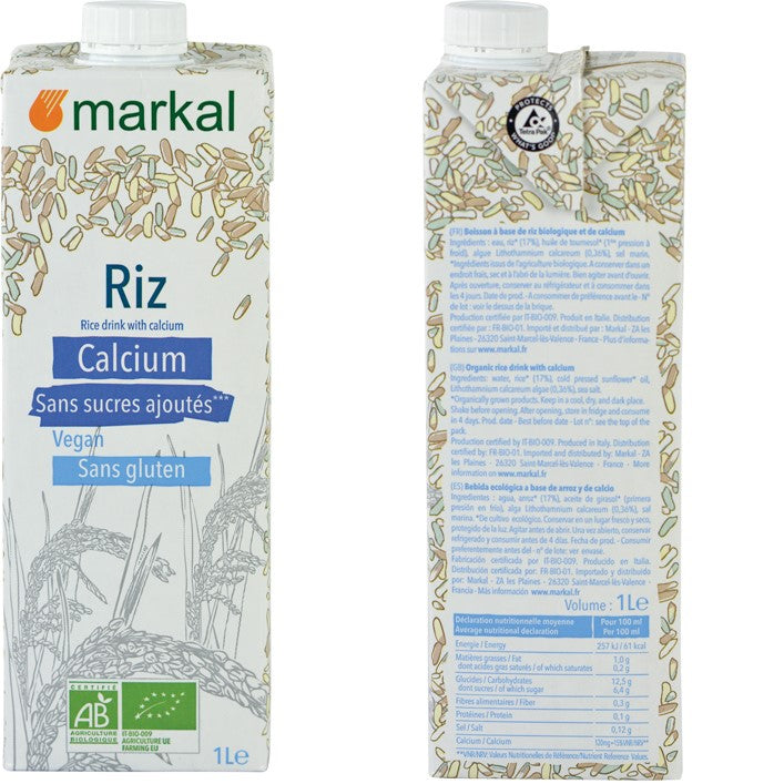 Markal boisson végétale (lait) Riz Calcium