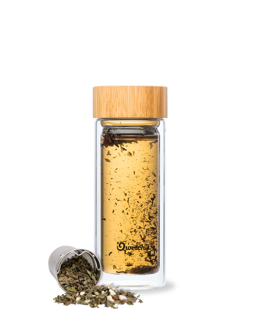 Théière 320ml en verre avec bouchon bambou