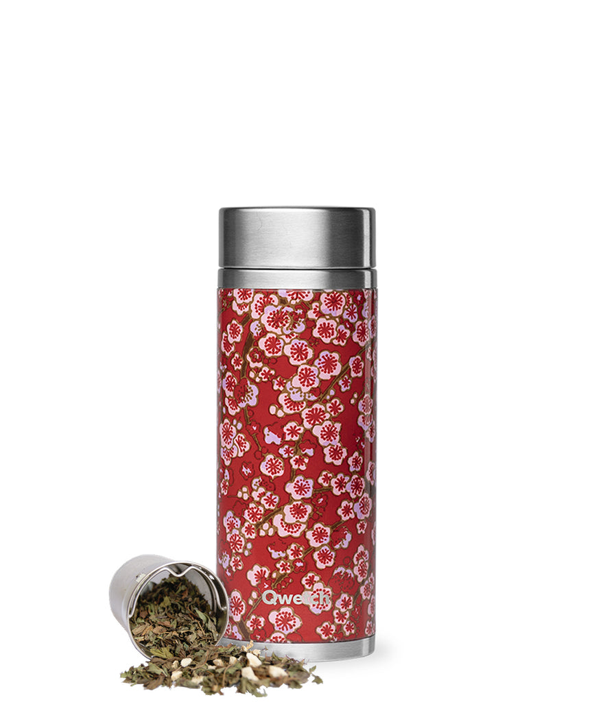 Théière isotherme FLOWERS 300ml (rouge ou bleu)