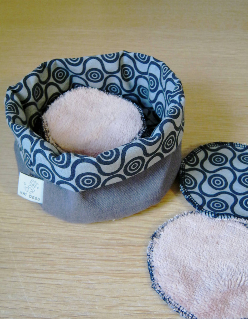 10 lingettes démaquillantes + panier - Nat'Déco