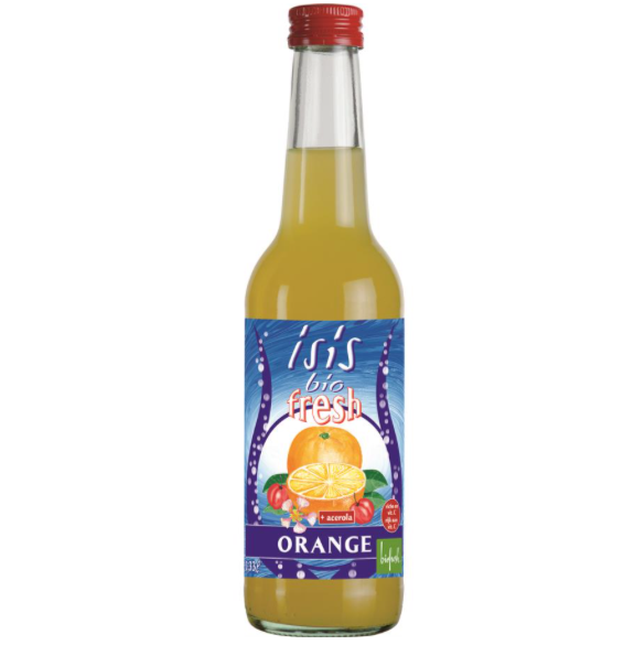Boisson pétillante Isis Orange (1.10€ + consigne 0,25€)