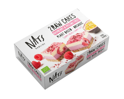 Nats Raw cake framboise fruits de la passion 130gr (congelé)