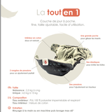Couche lavable TE1 FUN insert coton TU "La Renarde"