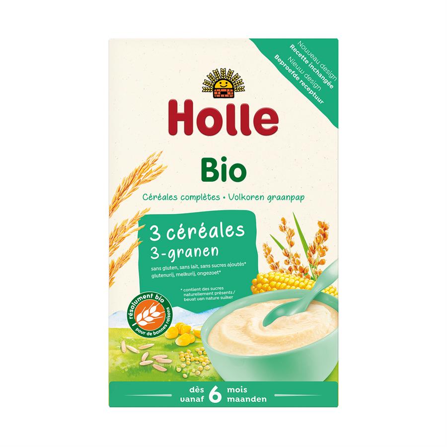 Holle Bouillie aux 3 cereales >6m 250g