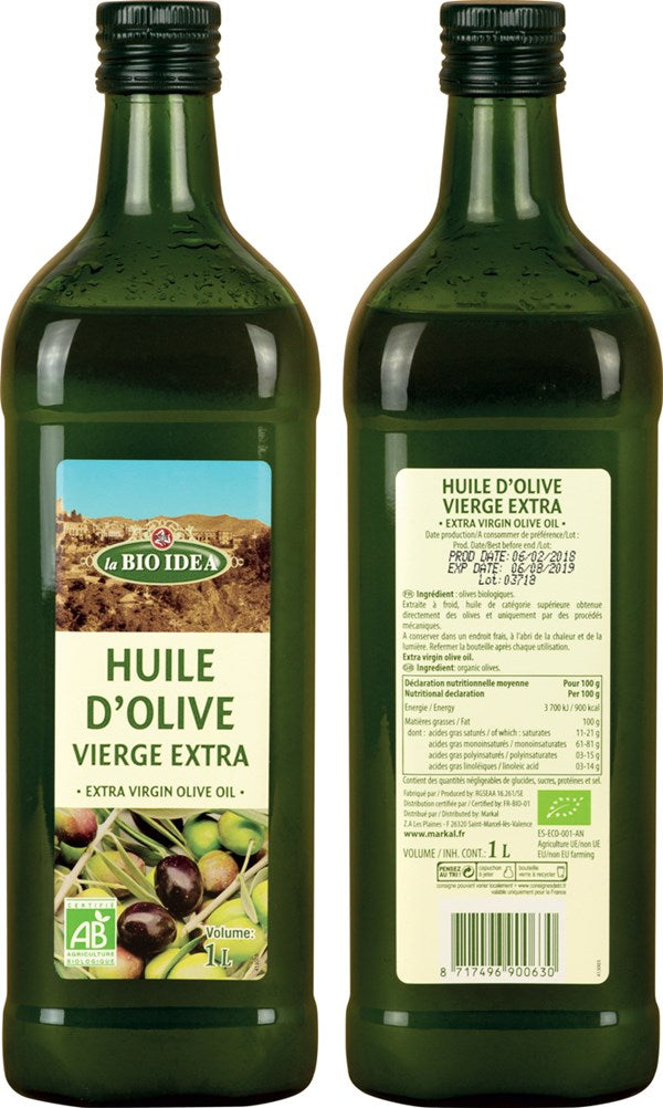 Huile d'olive extra vierge (bouteille de verre) 1L – Gio's Le Marché